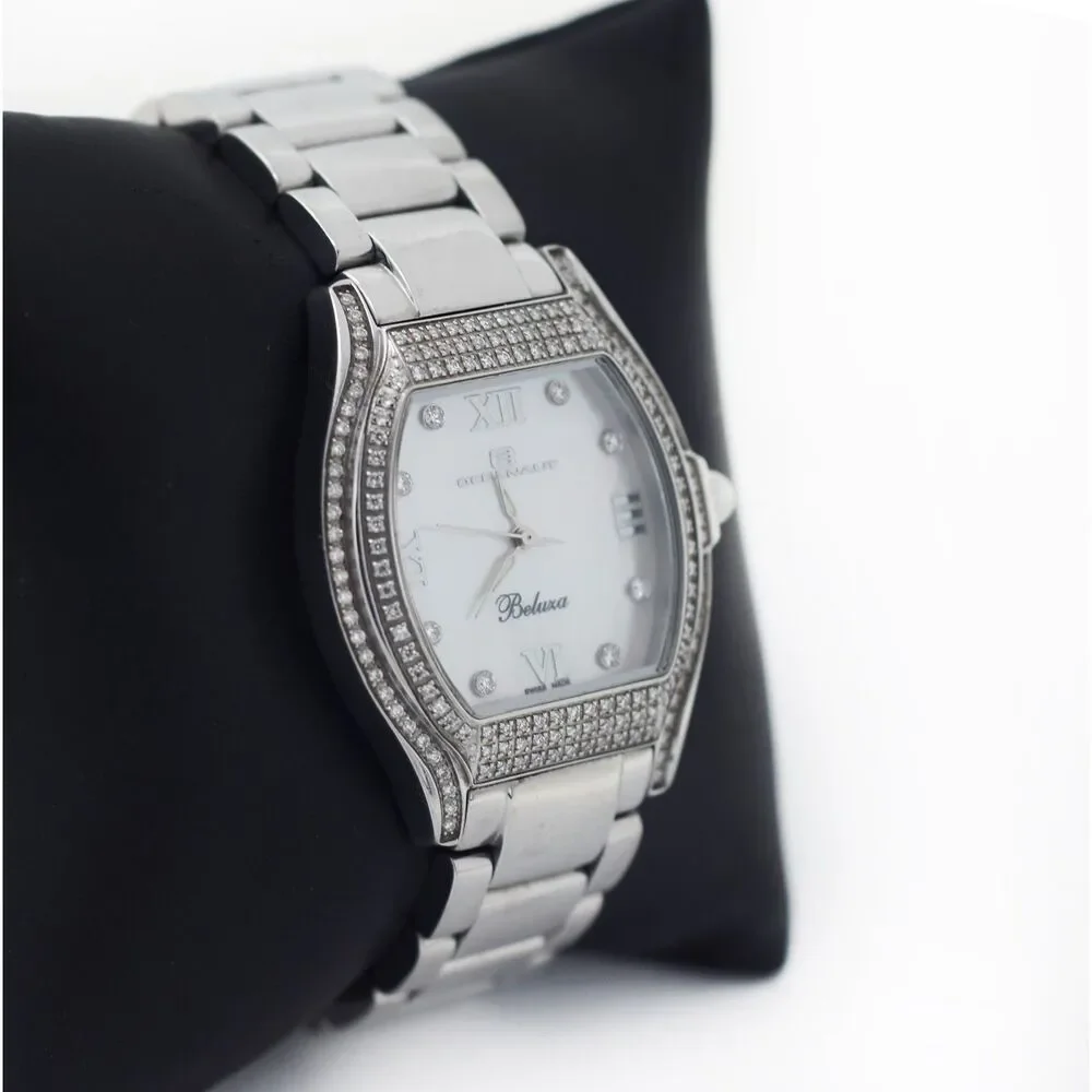 Oceanaut Beluza Women's Tonneau Diamond Crystal Watch Mother of Pearl Dial